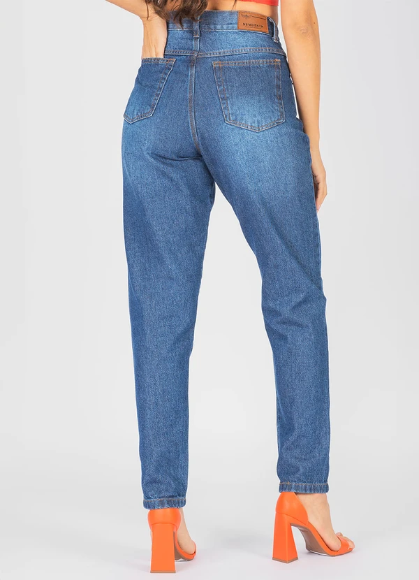 Meu Jeans - Calça Jeans Wide Leg Mavi Marmorizada Azul 2