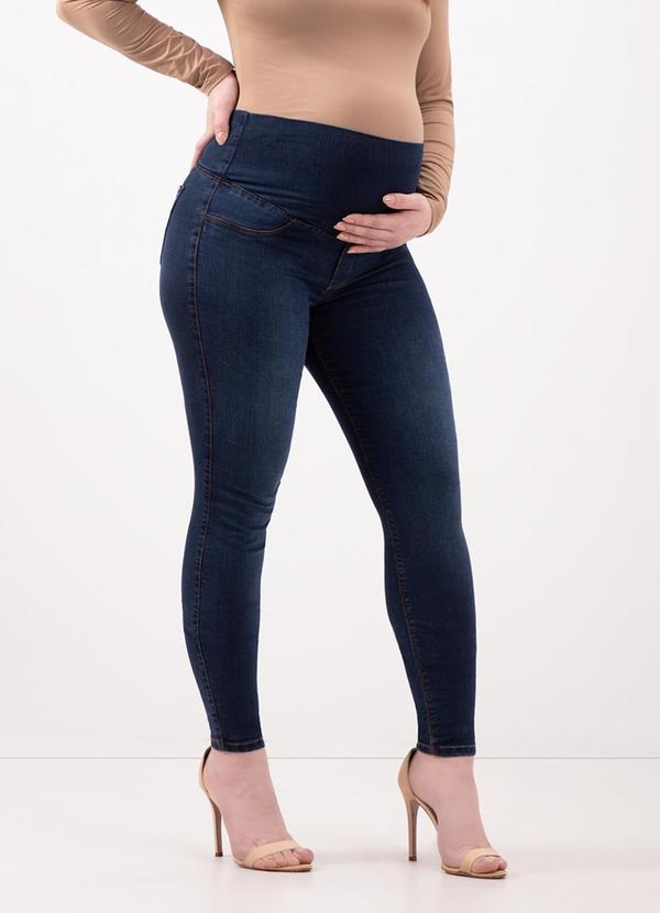 Lunender - Calça Jegging com Cintura Média Momentos Azul