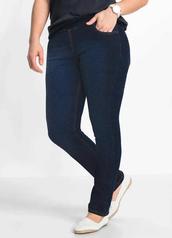 Queima Estoque - Calça Jogging Azul Escuro 4