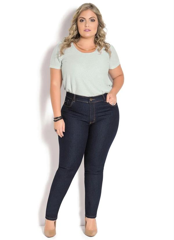 Sawary Jeans - Calça Legging Jeans Escuro Sawary Plus Size 4
