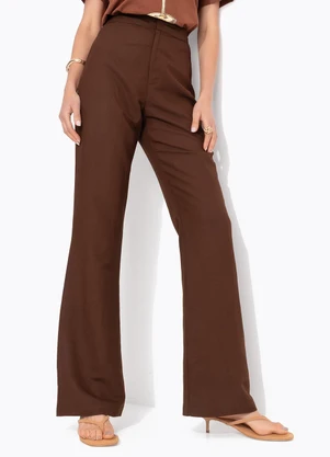 Colcci - Calça Linho Marrom - COLCCI