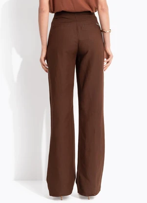 Colcci - Calça Linho Marrom - COLCCI