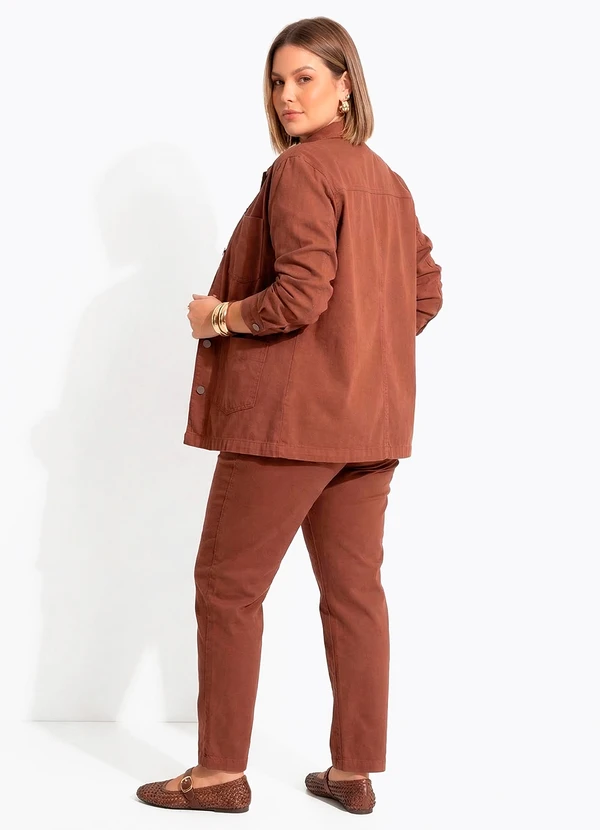 Quintess - Calça Marrom em Sarja 11