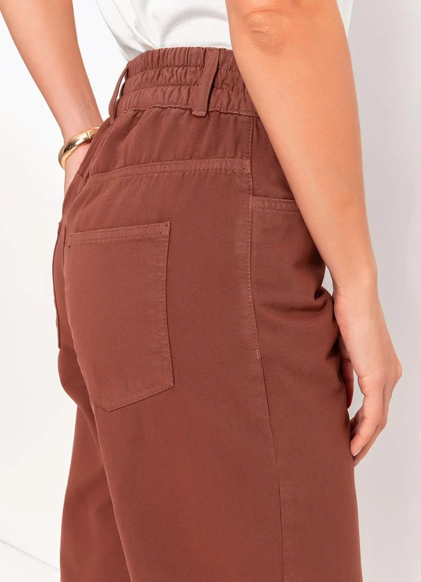 Quintess - Calça Marrom em Sarja 4