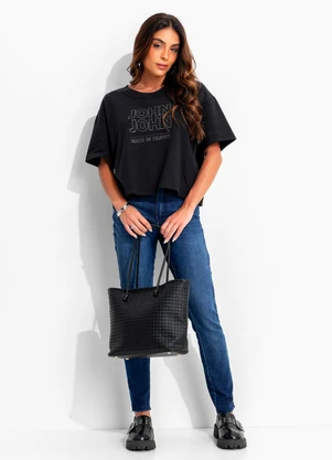 John John - Calça Midi Skinny Moscou Jj Azul - JOHN JOHN