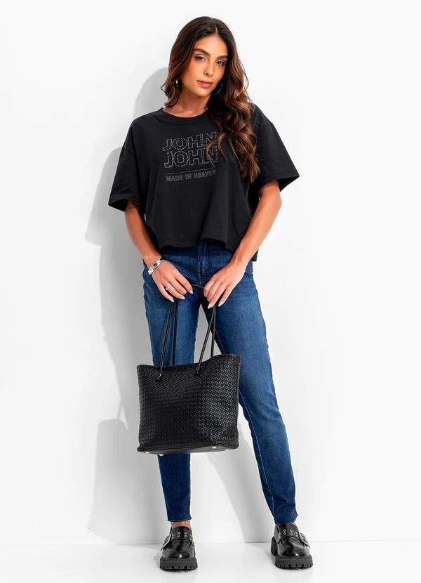 John John - Calça Midi Skinny Moscou Jj Azul