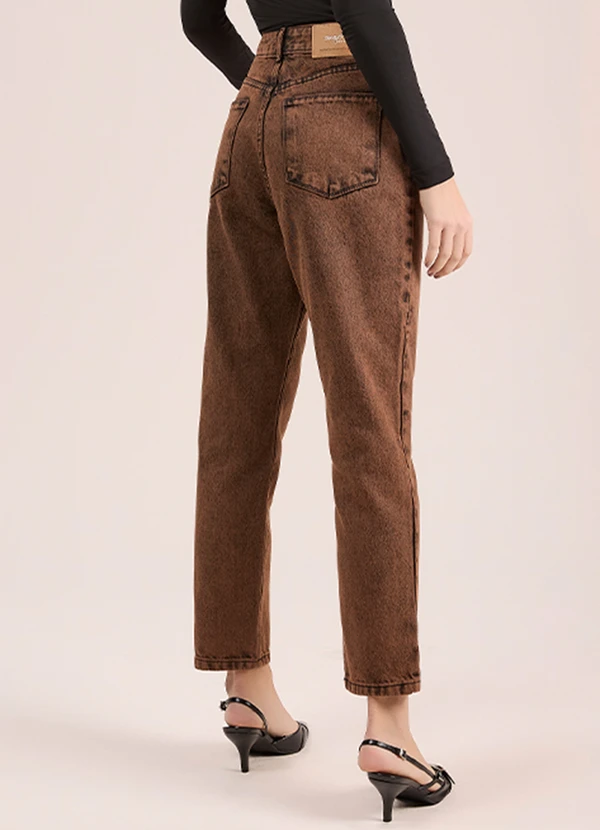 Angel - Calça Mom Denim Marrom 2