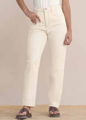 Angel - Calça Mom Bege - ANGEL