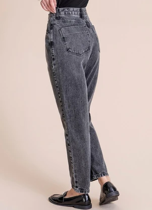 Angel - Calça Mom Denim Preto - ANGEL