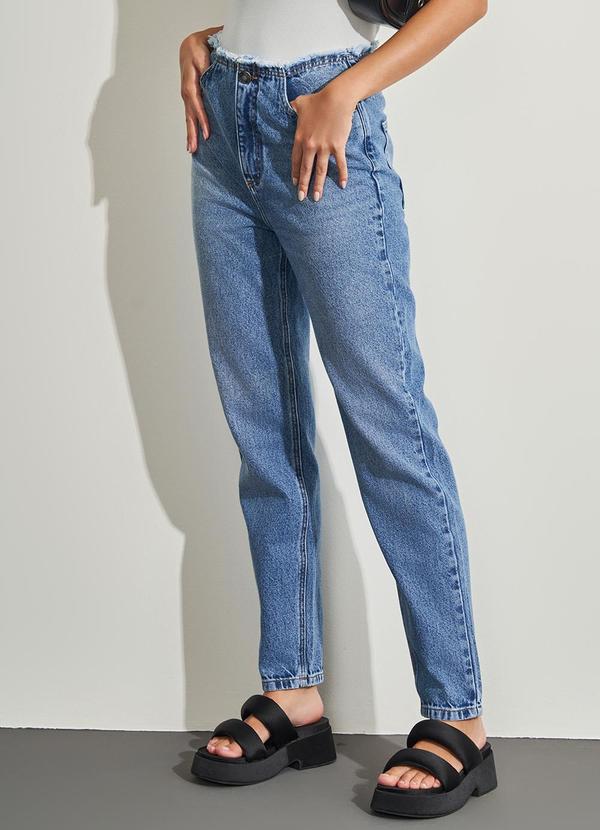 Sofie - Calça Mom em Jeans Azul