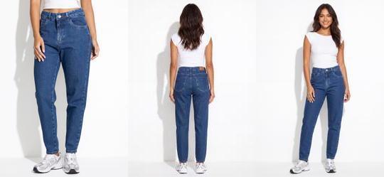 Cal�a Mom Jeans Azul
