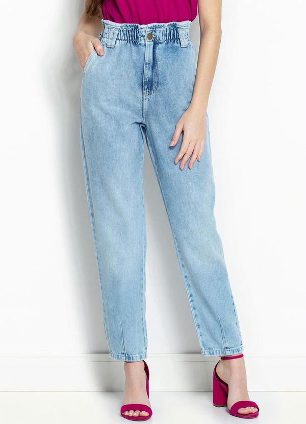 Hering - Calça Mom Jeans Azul