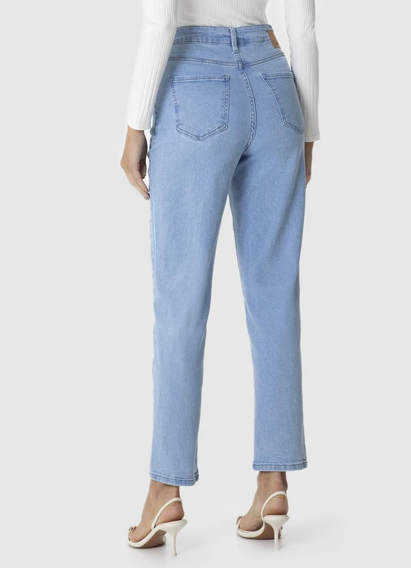 Malwee - Calça Mom Jeans Cintura Alta Azul 2