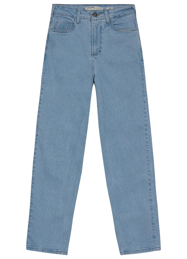 Malwee - Calça Mom Jeans Cintura Alta Azul 5