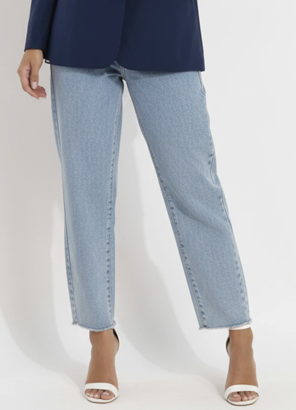 Sawary Jeans - Calça Mom Jeans Clara com Bolsos e Puídos Sawary 5