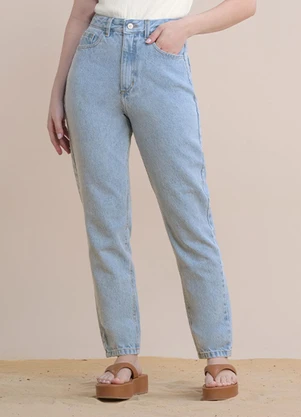 Angel - Calça Mom Jeans Claro - ANGEL