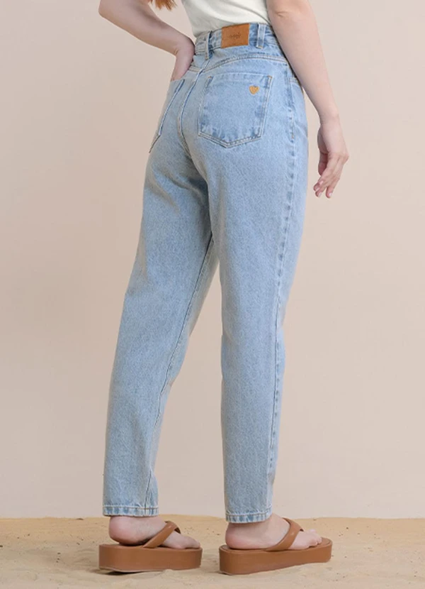 Angel - Calça Mom Jeans Claro 2