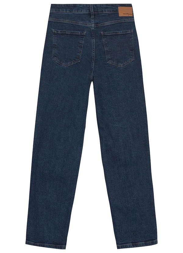 Malwee - Calça Mom Jeans com Bolso Azul Escuro 10