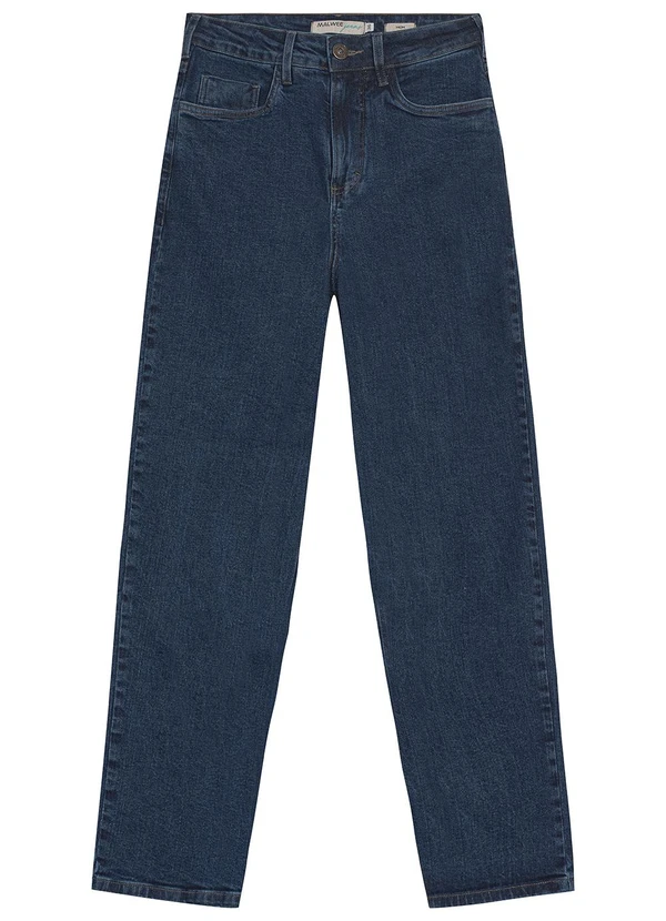 Malwee - Calça Mom Jeans com Bolso Azul Escuro 9