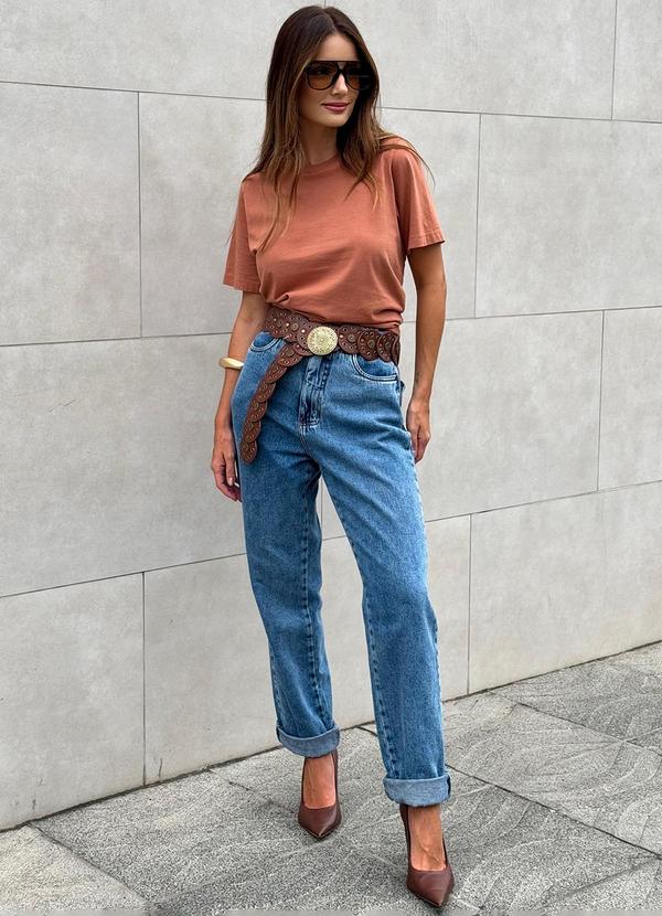 In Love - Calça Mom Jeans Leandra Azul 3