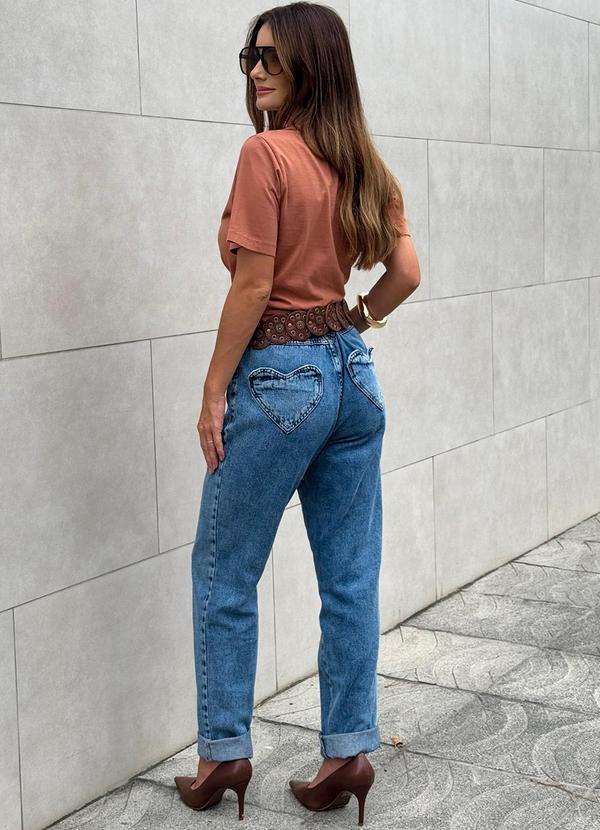 In Love - Calça Mom Jeans Leandra Azul 4