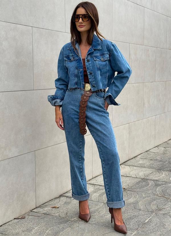 In Love - Calça Mom Jeans Leandra Azul 7