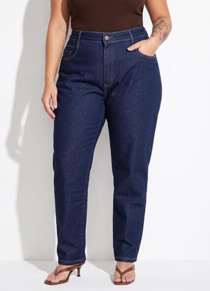 Cal�a Mom Jeans Plus Size (Azul)