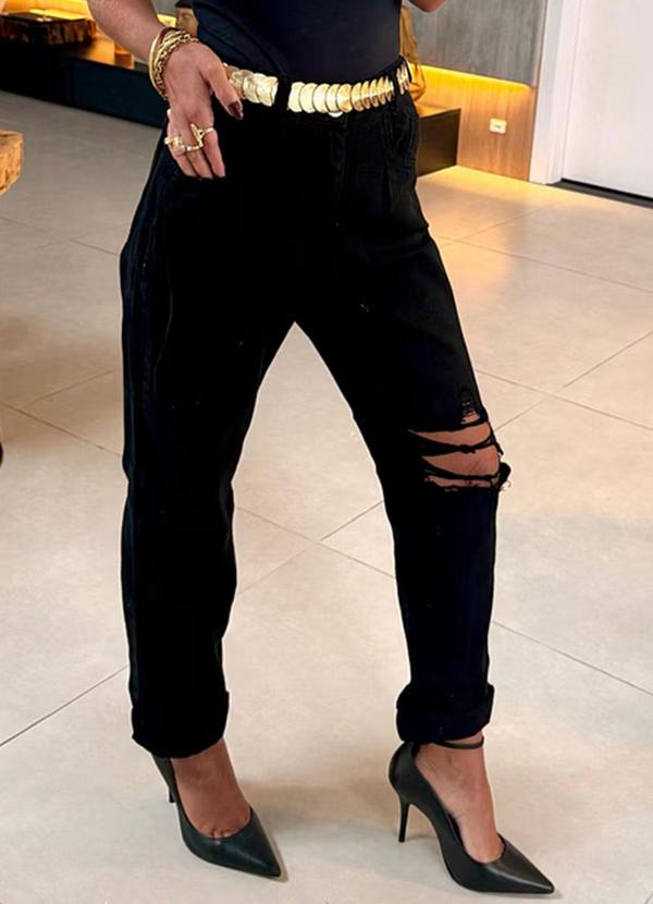 Amo Brand - Calça Mom Jeans Preto 1