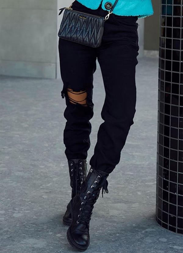 Amo Brand - Calça Mom Jeans Preto 2