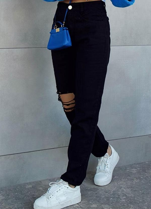 Amo Brand - Calça Mom Jeans Preto 6