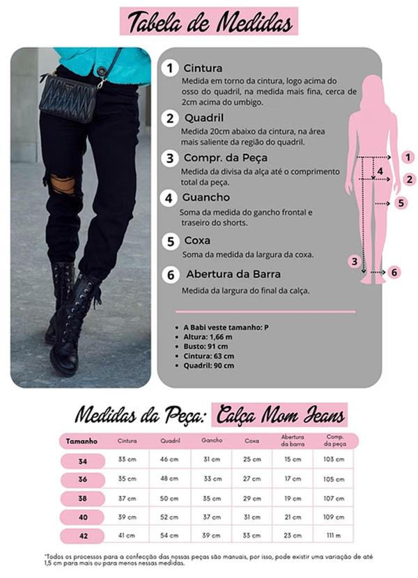 Amo Brand - Calça Mom Jeans Preto 7