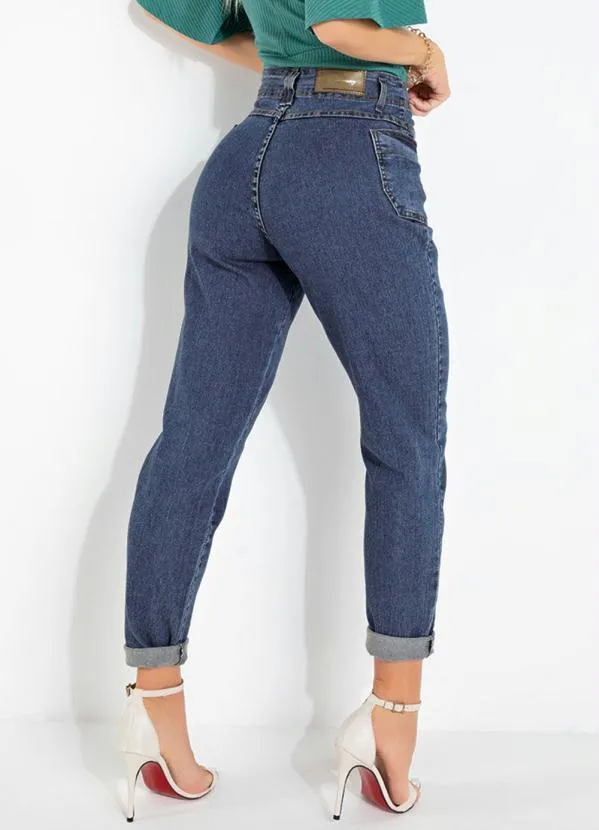Sawary Jeans - Calça Mom Jeans Sawary com Bolsos Laterais 2