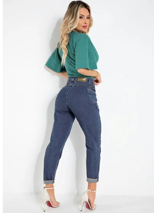 Sawary Jeans - Calça Mom Jeans Sawary com Bolsos Laterais 4