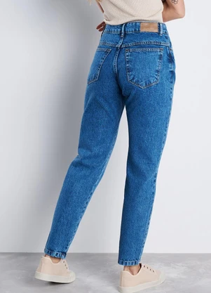 Meu Jeans - Calça Mom Marmorizada Zara Alta Azul - MEU JEANS