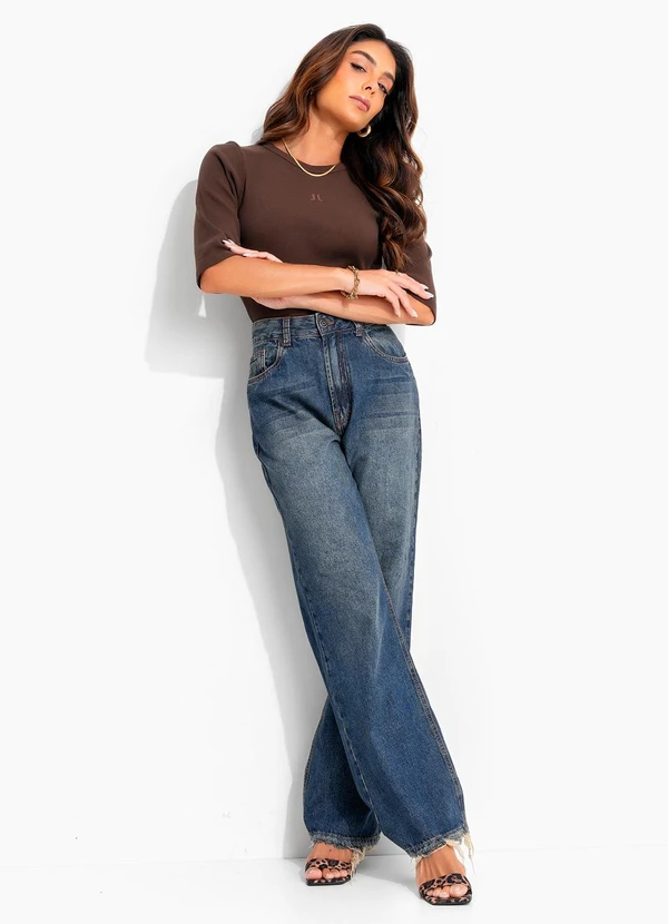 John John - Calça New Wide Indiana Jj Azul