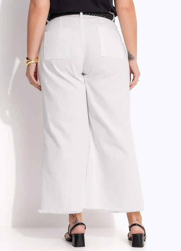 Quintess - Calça Off White em Jeans 15