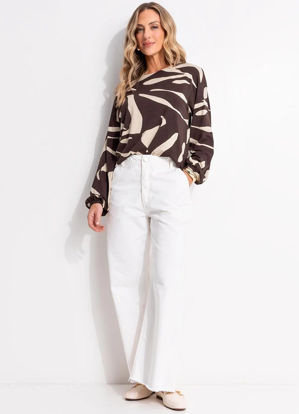 Quintess - Calça Off White em Jeans 9