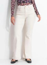 Cal�a Off White em Jeans