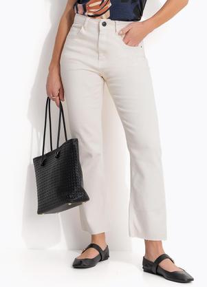 Cal�a (Off White) em Jeans