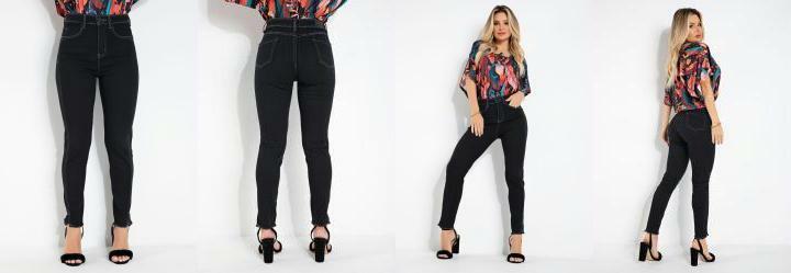 Cala Preta com Costuras Contrastantes Sawary