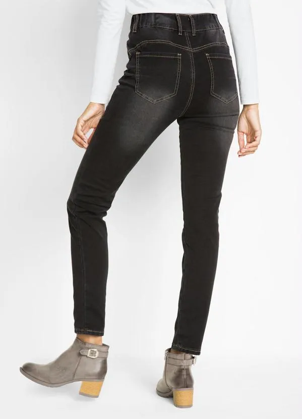 bonprix - Calça Preto em Jeans 2