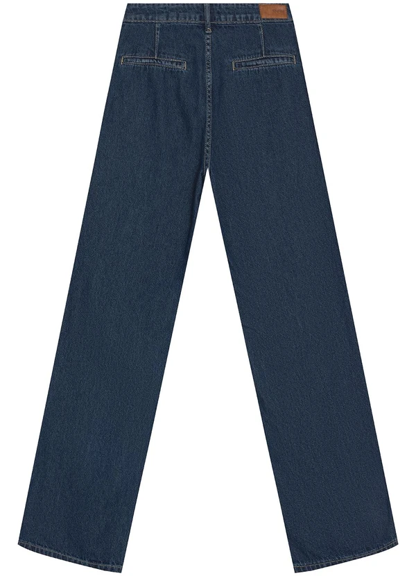 Enfim - Calça Reta 90'S Jeans Cintura Alta Azul 4