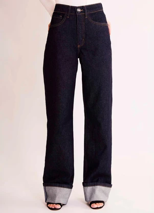 Sofie - Calça Reta Allure em Denim Azul - SOFIE