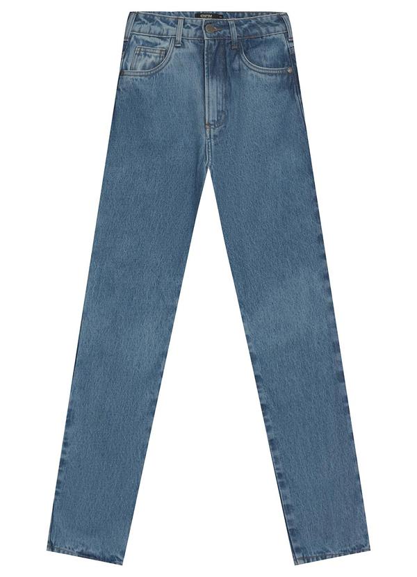 Enfim - Calça Reta Cintura Alta Jeans Azul 3