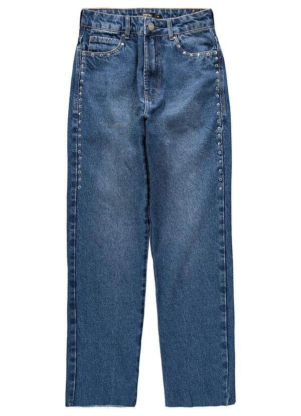 Enfim - Calça Reta Cropped Jeans Azul 3