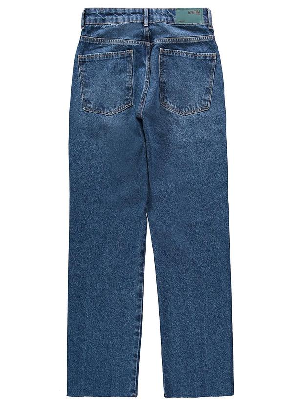 Enfim - Calça Reta Cropped Jeans Azul 4