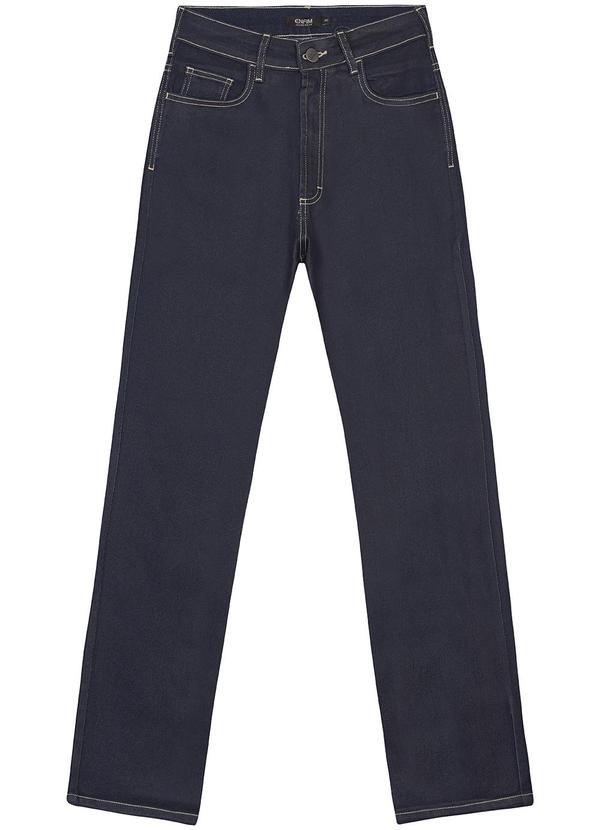 Enfim - Calça Reta Jeans Cintura Alta Azul 3