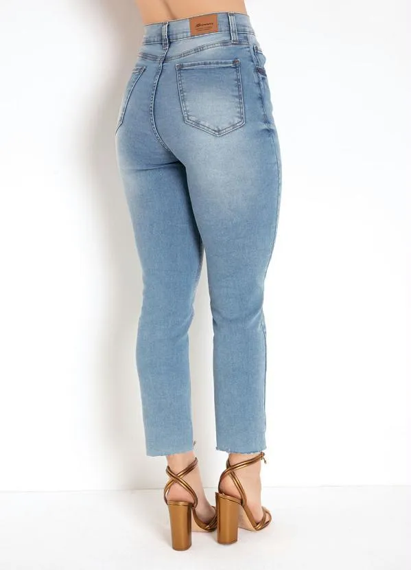 Sawary Jeans - Calça Reta Jeans Claro com Bolsos Sawary 2