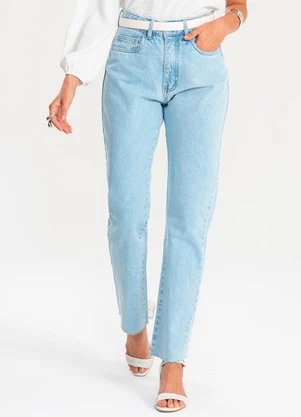 Meu Jeans - Calça Reta Jeans Claro Jeans Claro Azul - MEU JEANS