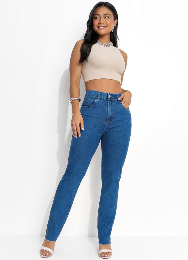 Sawary Jeans - Calça Reta Jeans Co Barra a Fio Sawary 3